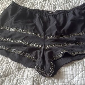 Dark grey Candis’s shorts with Silver Embellishments